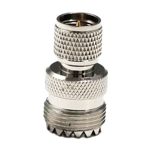 1PC NEW MINIUHF Male Plug to UHF Female Jack RF Coax Adapter convertor Straight Nickelplated wholesale