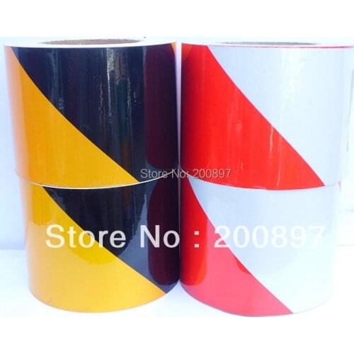 10cm wide warning tape 40 meter roll adhesive tape reflective red white yellow blue green and double colors