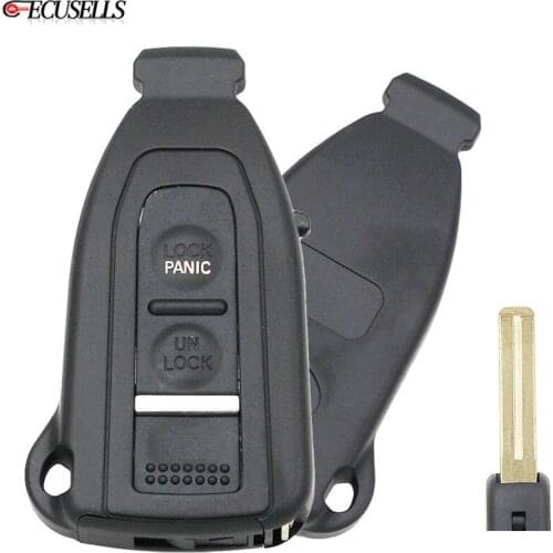 2 Button Smart Prox Remote Key Shell Case Car Key Housing Cover Fob For Lexus LS430 2002 2003 2004 2005 2006 with Uncut Blade