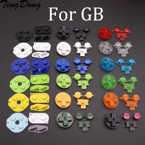 2set Rubber Conductive D-pad Buttons for GameBoy Classic for GB DMG A B buttons DiIY Button Set Replacement