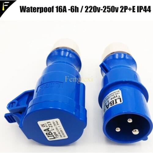 2PCS 16A PCE CEE Connector EU Coupl Male&Female IP44 Industrial Plug&Socket for Adapter Split Box Distributor Connector Head