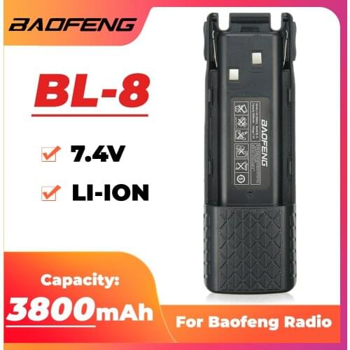 Baofeng UV-82 BL-8 3800mAh 7.4V Li-ion Battery for Baofeng Walkie Talkie UV82 UV-8D UV-89 UV-82HP UV-82HX Two Way Radio