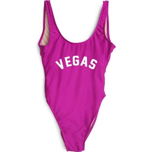 Bodysuit Beachwear Women Sexy Summer style one piece suit Backless Lettet Print Swimwear Bathing Suit Jumpsuits VEGAS