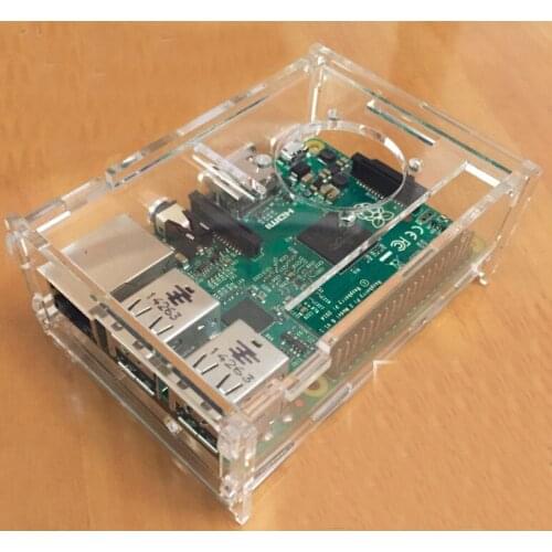 Free Shipping 5pc raspberry pi 3 case can fit fan and heatsink Raspberry pie 3B / 2B / 1B + box