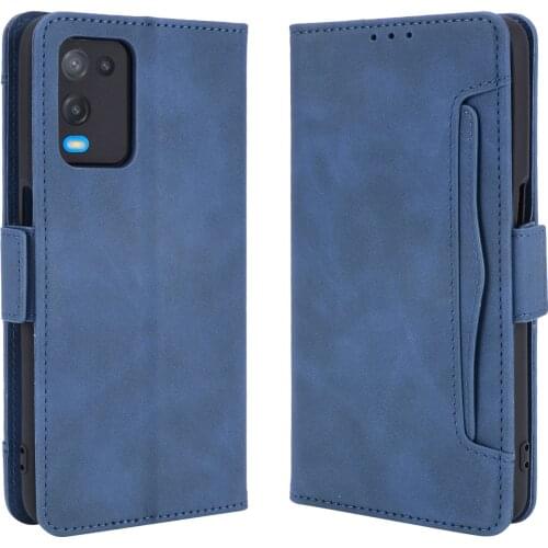 For OPPO A54 4G Case Cover Premium Leather Wallet Leather Flip Multi-card slot Cover For OPPO A54 A 54 OPPOA54 4G Case