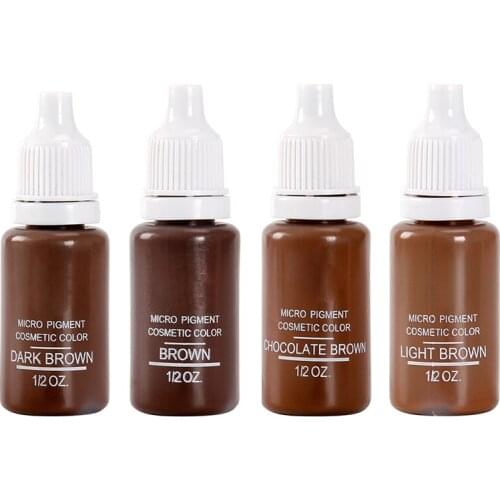 Tattoo Ink Permanent Makeup Micro pigments Set Cosmetic 15ml Kit For Tattoo Eyebrow Lip Make up Mixed color