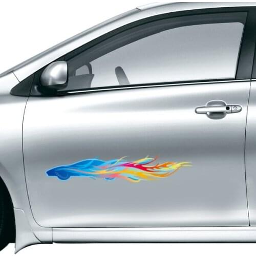 Colorful Car Flames Fashion Car Sticker Waterproof Reflective Decal Vinyl Custom Made Home DIY Car Decoration