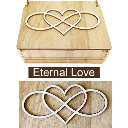 Wooden Heart Frame Clear Wedding Guest Book Personalized Sign Drop Box Decor