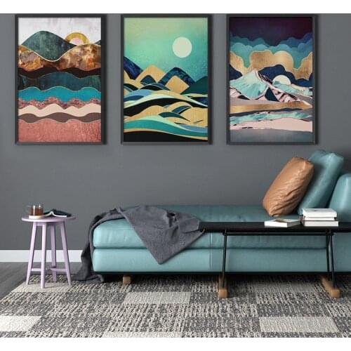 Abstract Landscape Wall Art Cuttlefish Cactus Poster Starry Sky Oriental Lily Canvas Painting and Prints for Room Home Decor