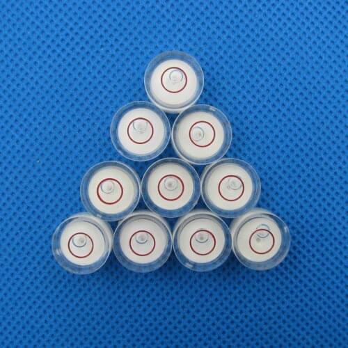 100 Pieces/Lot) 13.8*8mm Round bubble level Circular bubble level spirit level vial White Color