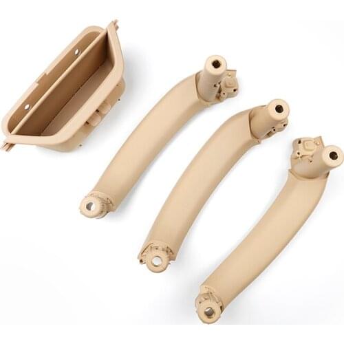 LHD Car Left Front Interior Door Handle Panel Handle Pull Trim Cover For BMW X3 X4 F25 F26 2010-2017 Black Beige Carbon Fiber