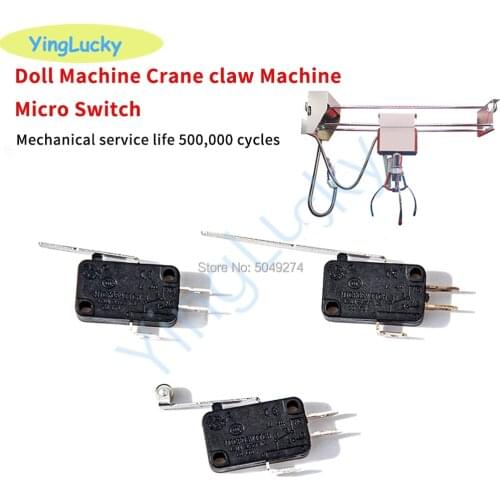 Yinglucky 10Pcs Three-Foot Iron Wheel Micro Switch For Game Machine Doll Machine Crane Micro Switch