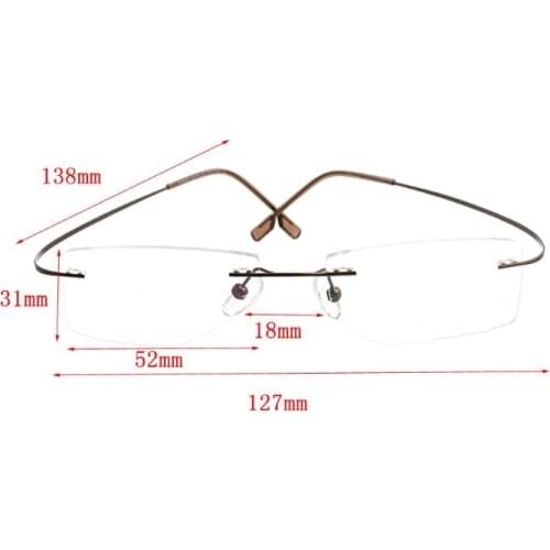 Fashion Metal Rimless Eye Glasses Eyeglasses Frame Spectacle Frames