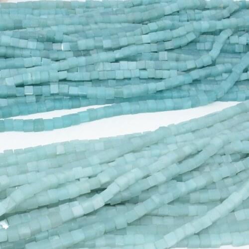 Natural Amazonite From China Irregular Cube Beads 5mm-6mm