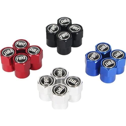 New 4PCS Auto Wheel Tire Valve Stem Caps Cover For Fiat Panda Bravo Punto Croma 500 595 Car Stying Accessories