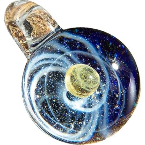 Handmade Galaxy-Ball Necklace Universe Nebula Space Cosmos Glass Ball Pendant 652B
