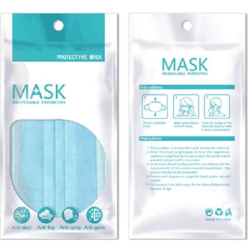 OPP Bag Resealable Aluminum film Poly Bags Clear Self Adhesive Seal Plastic Transport Packaging Masks Bag Individually Packaged