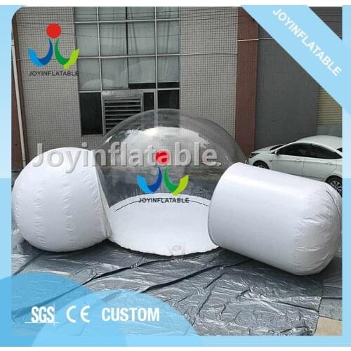 Camping transparent dome inflatable bubble tent outdoor with 2 tunnels