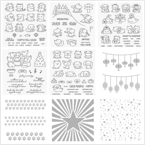 Animal Claus Clear Silicone Stamp / seal for DIY Scrapbooking / Album Decorative Clear Stamp Sheets A439
