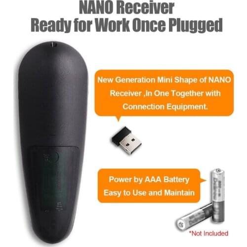 G30 Voice Remote Control 2.4G Wireless Air Mouse IR learning Gyro Sensing Remote BX0E
