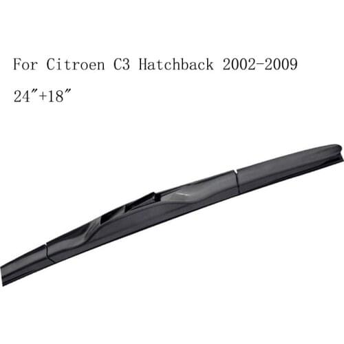 Two Boxes Packing For Citroen C3 Hatchback 2002-2009 Factory Wholesale Front Window Windshield Windscreen Wiper Blade 24''+18