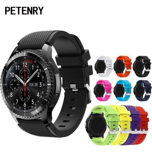 PETENRY Silicone Strap for Samsung Gear S3 Frontier/Classic 22mm Watch Band for Samsung Gear S3 Watch Strap Bracelet Replacement