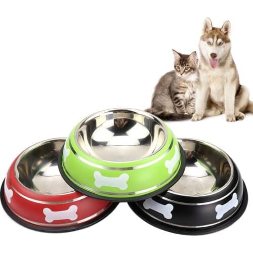 Dog Bowls Stainless Steel Travel Footprint Feeding Feeder Water Bowl For Big Dogs Feeding Dish Fit All Pet Puppy Cat Bowl