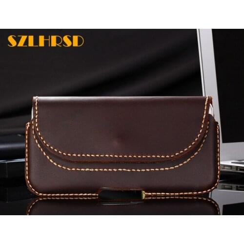 SZLHRSD Vintage Belt Clip Phone Bag for Oukitel WP5000 5.7inch Case Genuine Leather Holster cover high quality