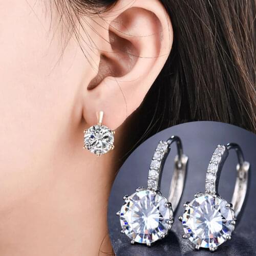 MISANANRYNE Women Fashion Rhinestones AAA Statement Stud Earrings Colorful Crystal Hoop Earrings Accessories Boucle D'oreille