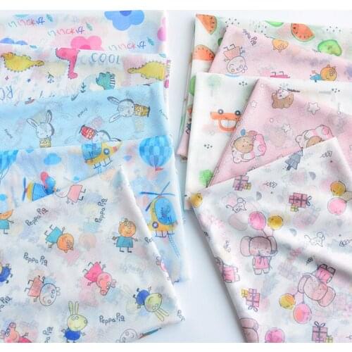 100*150cm Anime Cartoon Childrens Clothing Pet Summer Lightweight Sunscreen Clothes Mosquito Pants Handmade DIY Fabric