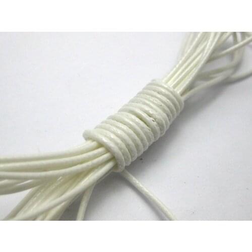 100 Yards White Korean Waxed Cord String Thread 1mm for Bracelet Necklace