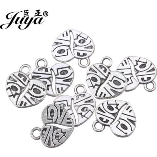 20pcs/lot Fashion Alloy Heart Shape Personality Charms Pendant for Women Men Necklace Bracelet Jewelry Making Supplies AO0838