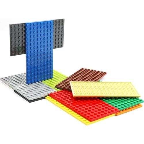 4 Pieces Base Plate 8x16 Dots Assemble Particles Building Blocks 92438 Bricks Set DIY Classic Educational Toys for Boys Girls