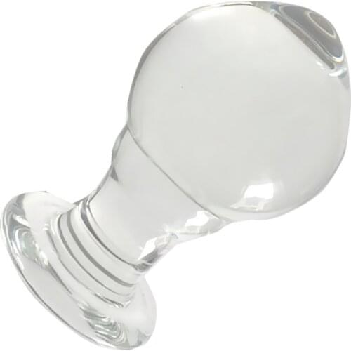 62mm Huge Glass Plug Anal Sex Toys for Woman Lesbian G spot Squirt Crystal Big Ball Prostate Stimulator Anus Buttplug