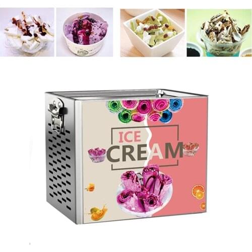 Household Fried Ice Machine Fried Yogurt Fried Ice Cream Roll Machine Small Commercial Smoothie Machine DIY 220V/110V