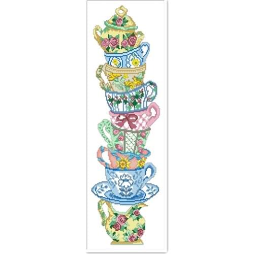 Cup Pyramid cross stitch package 18ct 14ct 11ct cloth cotton thread embroidery DIY handmade needlework