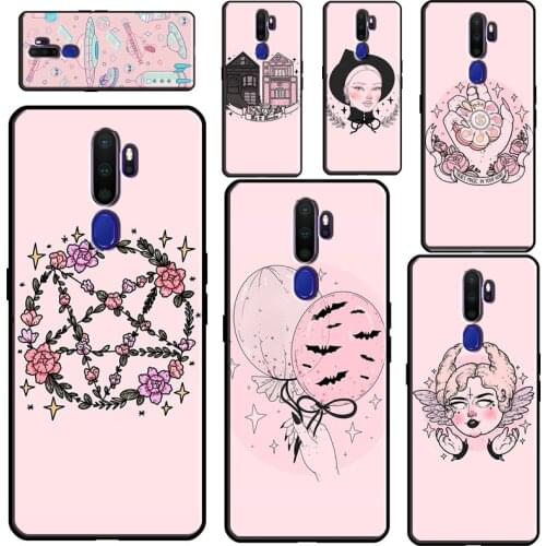 Girly Pastel Witch Goth Pattern For OPPO A31 A53 2020 A5 A9 A1K A15 A3S A5S A52 A72 A92 A83 A91 A93 Reno2 Z F5 F7 Case