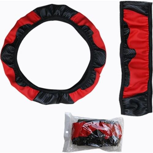 Car Steering Wheel Cover Breathable Skidproof Auto Steering- Wheel CoverEmbossing Leather Car-styling Car Accessories