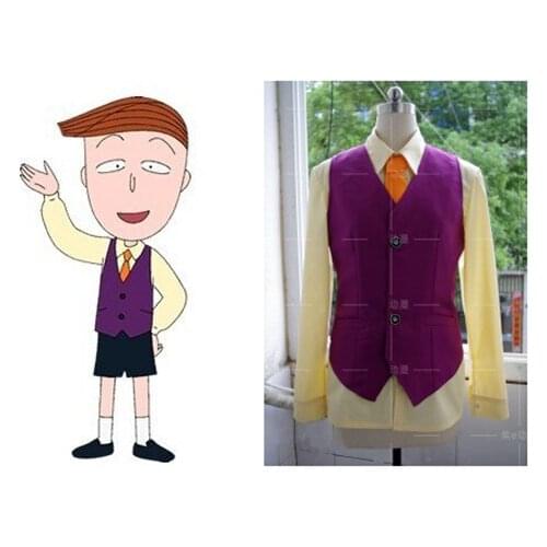 Chibi Maruko-chan Hanawa Kazuhiko Cosplay Costume Anime Custom Made Uniform