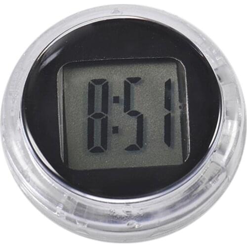 Mini Motorcycle Digital Clock Stick-On Waterproof Electronic Watch Clock Time Universal with Stopwatch Motorbike Mount