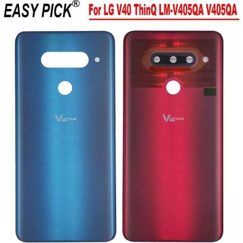 For LG V40 ThinQ LM-V405QA V405QA V405TA V405UA Battery Back Cover Rear Door Panel Glass Housing Protective Case Durable