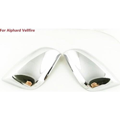 For Toyota Alphard 2016 ABS Chrome Side Door Rearview Mirror Cover Molding Protector Accessories 2pcs/set