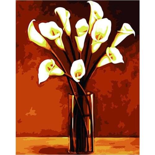 GATYZTORY Paint By Numbers For Adults Children DIY HandPainted Oil Painting Flowers Picture Paint Home Decoration Unique Gift