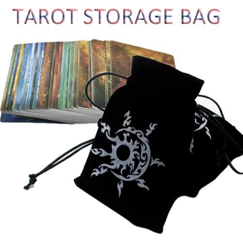 Magicians Card Holding Container 13x18CM Tarot Storage Bag High-grade Flannel Small Object Storage Pouch Board Game Card Package