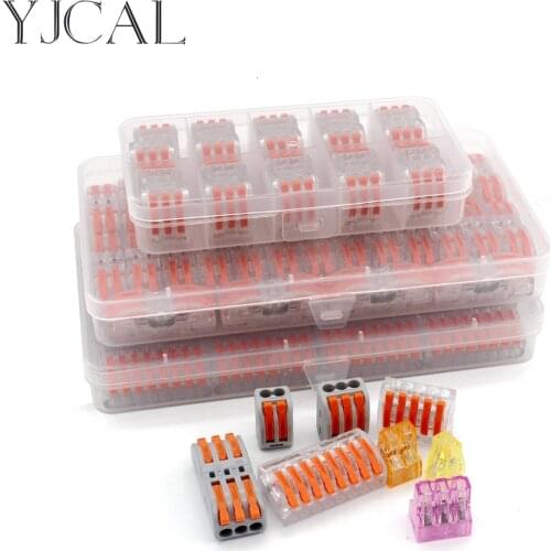 Quick Wire Connector Set BOX Push-in Terminal Block Compact Wiring Splicing Conector Universal Electrician Of Wire Divider
