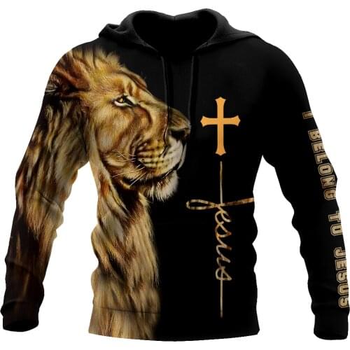 King Lion Jesus 3D Printed Mens hoodies Harajuku Streetwear Fashion Hoodie Unisex Autumn Jacket Tracksuits Drop shipping J-0163
