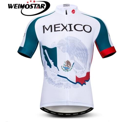 2019 Weimostar Summer Short Sleeve Mexico Men Cycling Jersey MTB Bicycle Clothing Ropa Ciclsimo Quick Dry Bike Shirts Tops