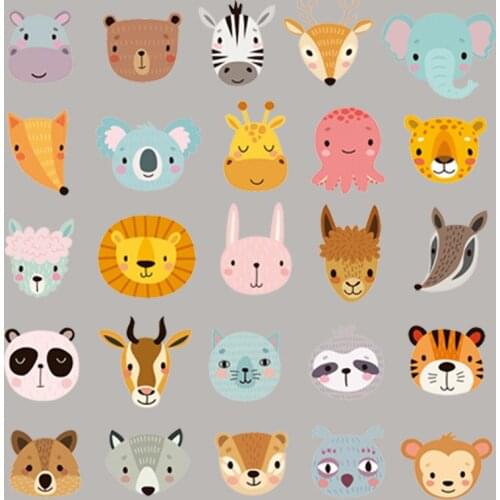 Small Animal Set Thermal Transfer Diy Heat Transfer Fashion Appliqued Vinyl Tops Appliques Over Powder Patch