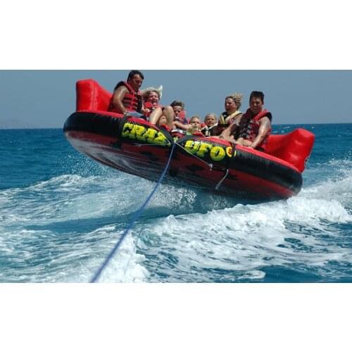 Crazy UFO inflatable crazy water game,inflatable island Crazy UFO inflatable flying fish air sofa for sale