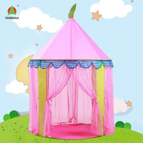 The New Girl Children Toy Tent Hit Princess Pink Sequins indoor and Outdoor Play Tent House